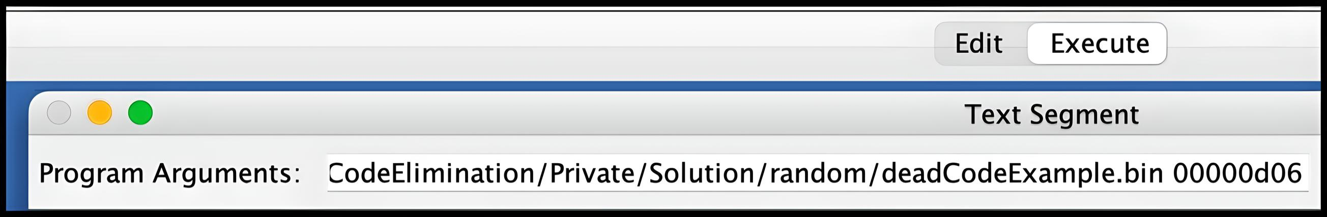 Program arguments in RARS
