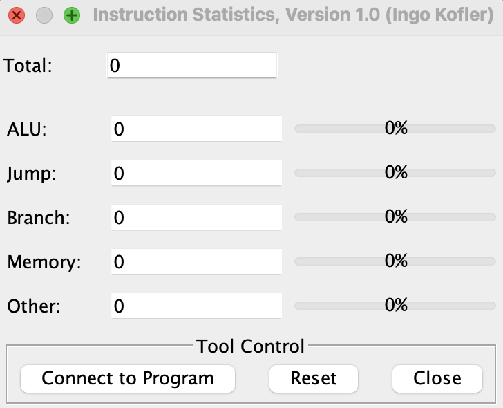 RARS Instruction Statistics